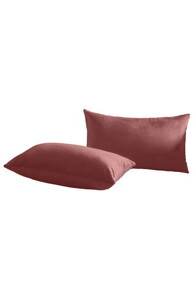 House One Set of 2Pieces Rectangular Soft Velvet Decorative Cushion with Soli...