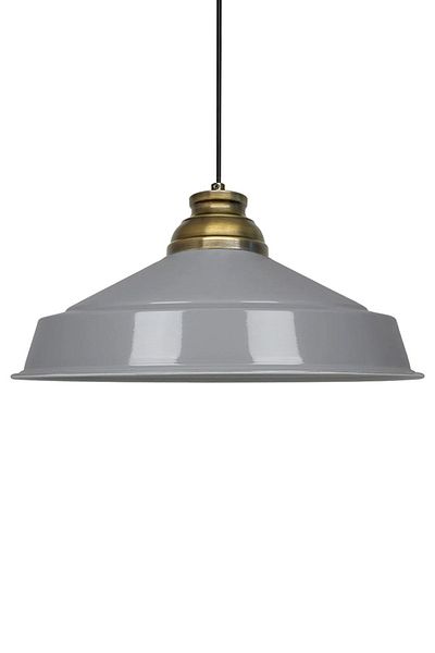 Bamyum Asletl-Lock Industrial Vintage Hängelampe  40 cm, Grau Metall Pendelleuchte