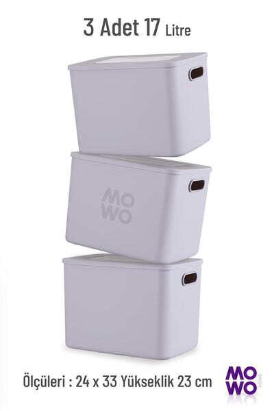 Mowo Home Retro Box 9-Piece Gray Multi-Purpose Organizer Storage Box with Lid, Organizer, Storage