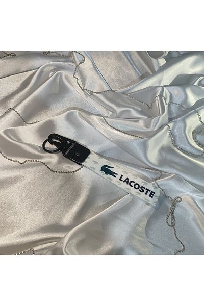CEBECİOTO Lacosti White Cloth Keychain Good Quality Auto-Moto Accessory 19cm Double Sided Print