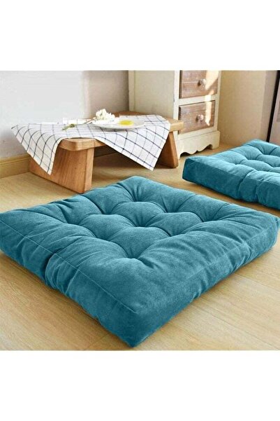 House One Square Soft Velvet Decorative Cushion Attractive Colors - Turquoise