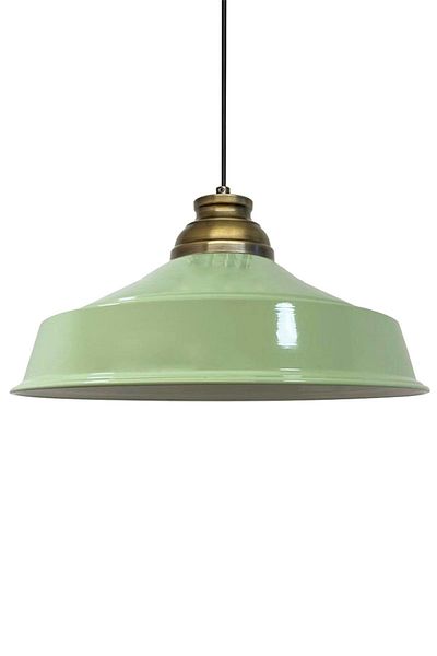 Bamyum Asletl-Lock Industrial Vintage Hängelampe  40 cm, Minz Grün Metall Pendelleuchte