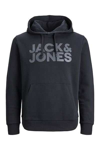 Jack & Jones Men's Hooded Black Sweatshirt - 12152840