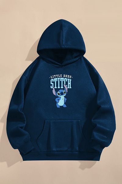 CC STORE Children's Sweatshirt Three Thread Rastred Printed Navy Sweatshirt |   Character Printed