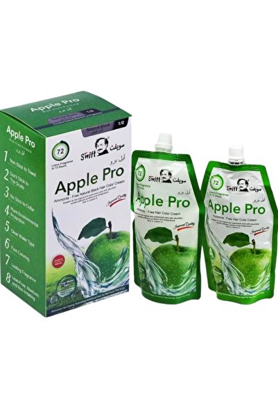 SWİFT كريم صبغ الشعر الخالي من الأمونيا أسود طبيعي 500 مل + 500 مل 1/0