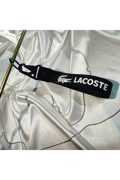 CEBECİOTO Lacosti Black Cloth Keychain Good Quality Auto-Moto Accessory 19cm Double Sided Print