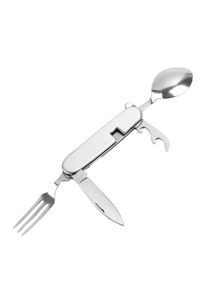 Forzacase Çok Amaçlı 5 Fonksiyonlu İsviçre Çakısı Çatal Kaşık Bıçak Tirbüşon ...