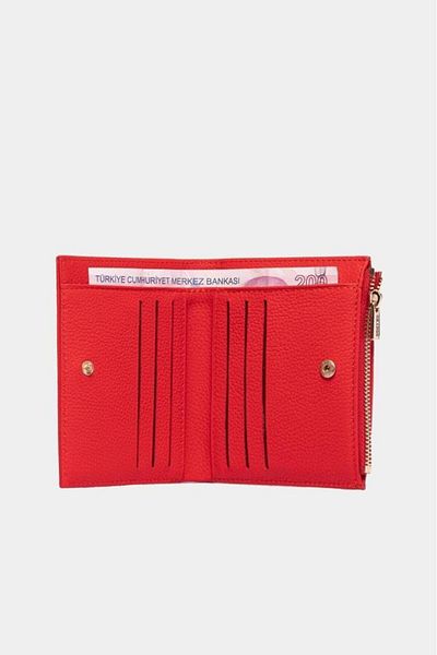 Grande Red Genuine Leather Women's Wallet - Model 2805