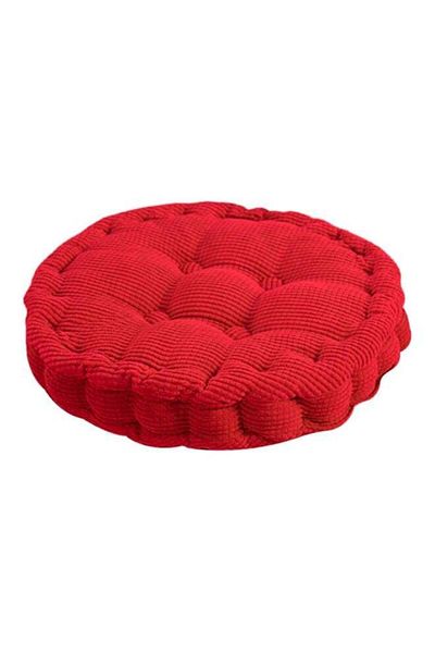 soufa dibaj Round Soft Velvet Decorative Cushion Chair Pad Attractive Colors - Red