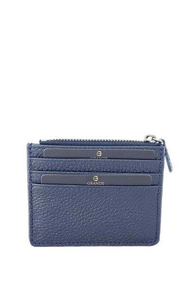 Grande Navy Blue Genuine Leather Men's Wallet - 820