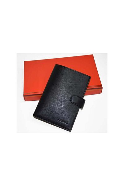 Grande Men's Black Genuine Leather Wallet 2462