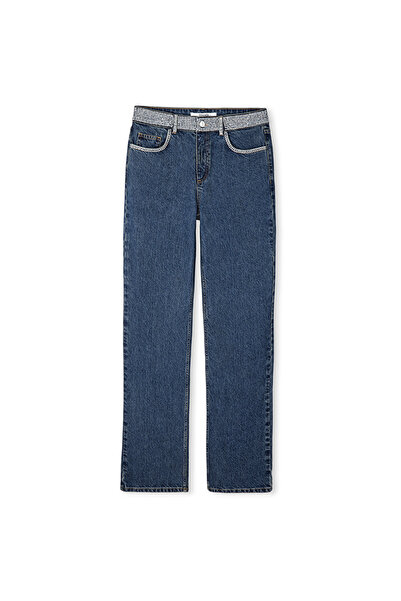 İpekyol Hotfix baskılı jean pantolon