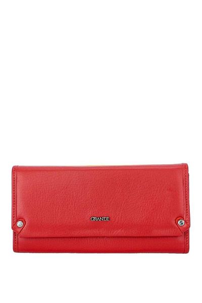 Grande Red Genuine Leather Women's Wallet - 2748