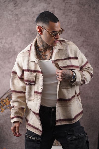 Butik TREND BIZ Oversize Fit Unisex Πουκάμισο Ξυλοκόπος με τσέπες