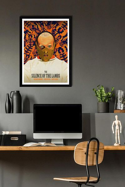 Saturn Silence of the Lambs Pictură înrămată - Pictură poster de film