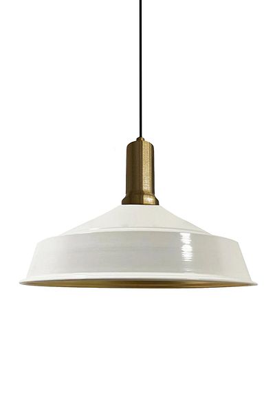 Bamyum Asletl 40 cm Hängelampe Metall E27 Weiß