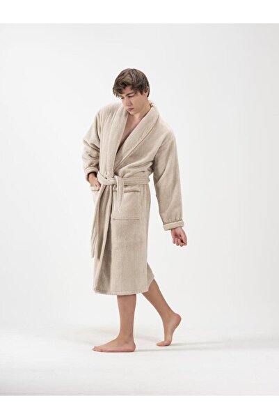 Ender Home Microcotton Shawl Bathrobe – 100% Cotton, Unisex