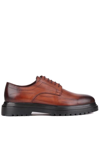 Shoetyle - Tan Leather Laced Men's Classic Shoes 250-2013
