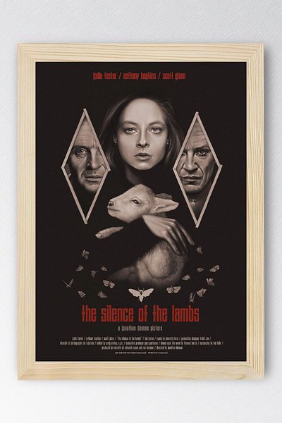 Saturn The Silence of the Lambs Framed Painting - Movie Poster Painting