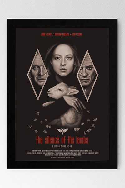 Saturn The Silence of the Lambs Framed Painting - Movie Poster Painting