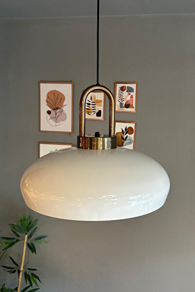 Bamyum Androa-Lock Hängelampe Esstisch Weiß Metall Ø40 cm, Pendelleuchte Esstisch