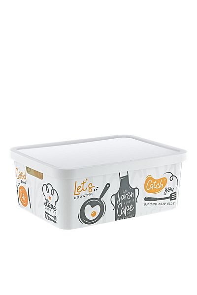 Smartware Stafi Patterned Multi-Purpose Box with Lid 12 Lt