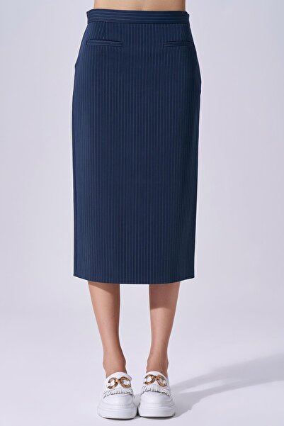 Naar Fusta confortabilă pentru femei cu dungi bleumarin - NAAR91500