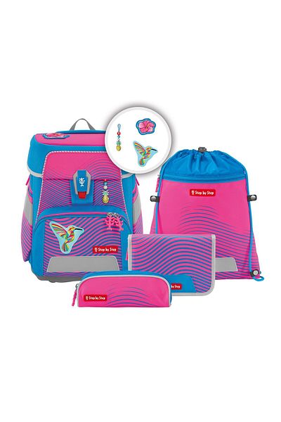Step By Step Set de ghiozdane școlare Space Neon, 5 piese