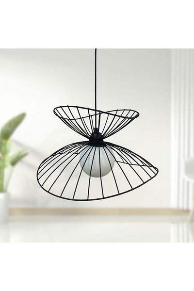 Bamyum Vertigo 50 cm Hängelampe Metall E27 Schwarz