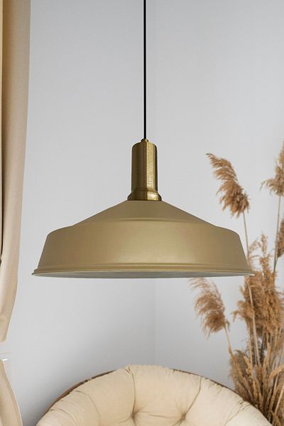 Bamyum Asletl 40 cm Hängelampe Metall E27 Beige