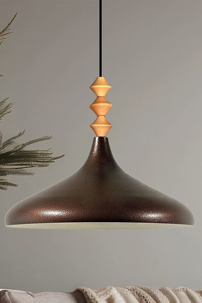 Bamyum Champion 35 cm Hängelampe Metall E27 Kupferfarbe
