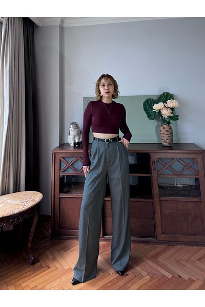 Bak'ap Polyviscose Plaszo Fabric Trousers