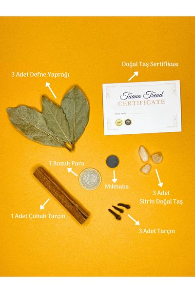 Tuana Trend Natural Stone Magnet Laurel Leaf - Blessings Wealth, Citrine, Money Pouch