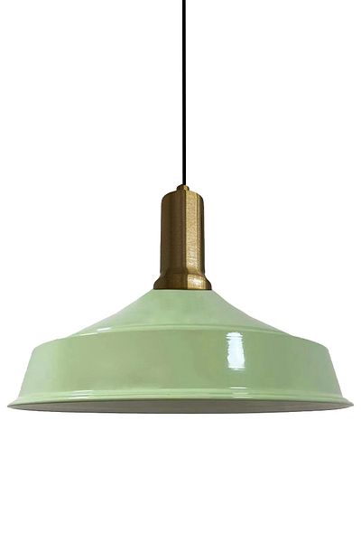 Bamyum Asletl 40 cm Hängelampe Metall E27 Minzgrün