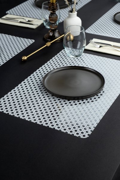 La Casa Art 4-Piece Hazeran Patterned Supla American Service Set 45 X 30 cm (4 Pcs) Runner Home Tableware Decoration