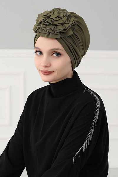 Aisha's Design غطاء رأس من القطن الممشط باللون الوردي - موديل B-21