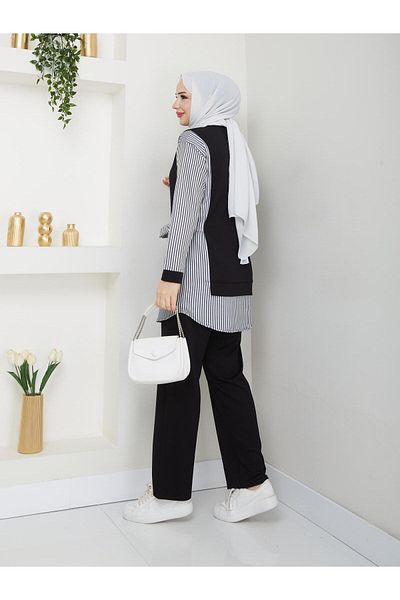 Moda Krash Side Lace Detail Modal Suit