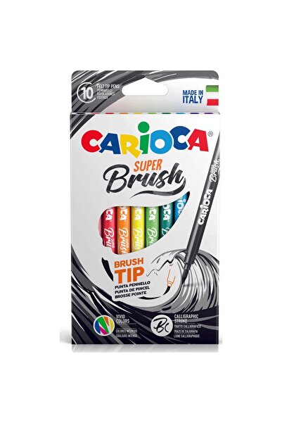 CARIOCA SUPER BRUSH KEÇELİ BOYA KALEMİ 10'LU