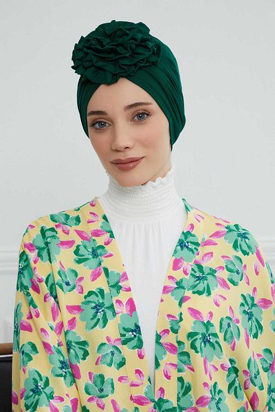 Aisha's Design غطاء رأس من القطن الممشط باللون الوردي - موديل B-21