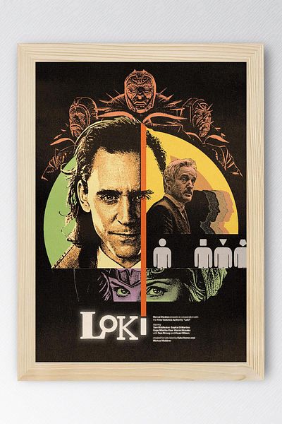 Saturn Loki Framed Painting - Marvel Movie Poster Painting