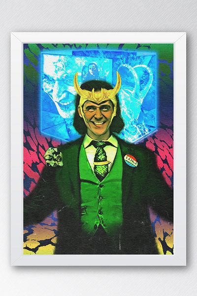 Saturn Pictură înrămată Loki - Pictură poster din seria Marvel