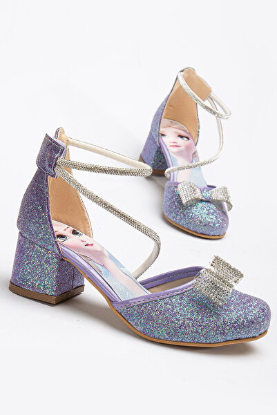 Berfu shoes أحذية سهرة للأطفال بفيونكة وكعب عالٍ
