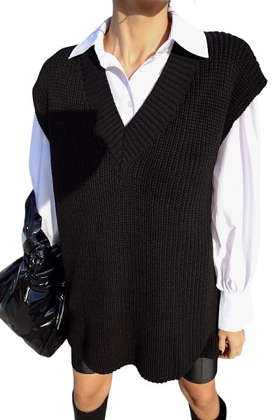 NİSUM MODA Nisum V-Neck Knitwear Slip Pullover