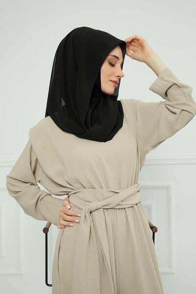 Aisha's Design Combed Cotton Inner Bonnet Chiffon Shawl,PS-45