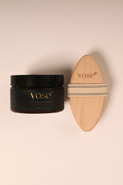 Vose Anti-Cellulite Body Scrub + Horsehair Cellulite Brush (Vanilla)