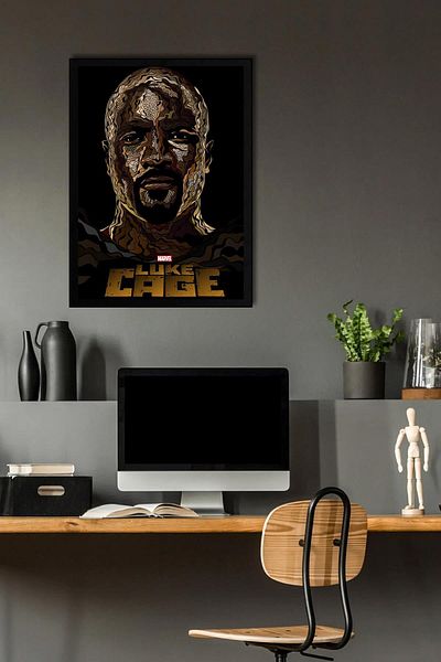 Saturn Pictură înrămată Luke Cage - Poster de desene animate Marvel