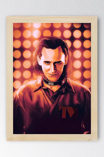 Saturn Loki Framed Painting - Marvel Movie Poster Painting
