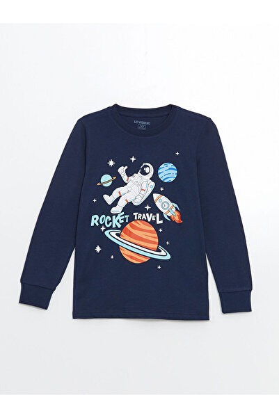 LC Waikiki Велосипедний комір Чоловічий дитячий піжамний комплект S50056Z4NVY