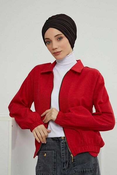 Aisha's Design موديل B-13 بونيم قطن ممشط مطوي