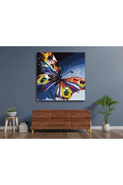 bestablo Pictură decorativă pe pânză cu fluturi colorate